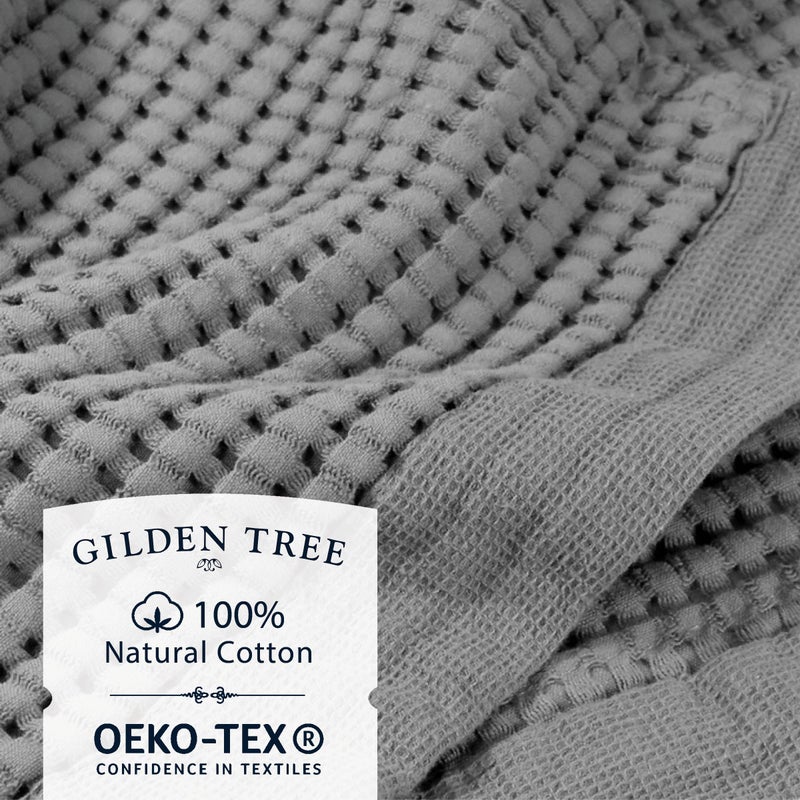 GILDEN TREE Waffle Bath Sheet Quick Dry Towel, Thin Luxury Bath Towels, 40x80 Large Bath Towels 2 Pack Bath Sheets, Modern Style (Slate) - Image 2